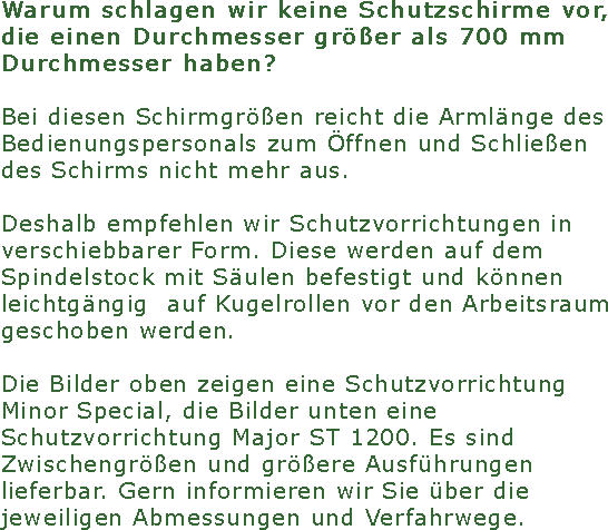 Warum schlagen wir keine Schutzschirme